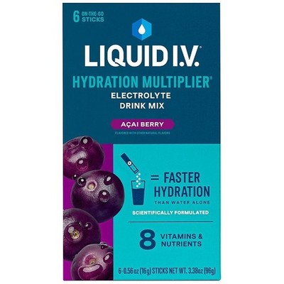 Liquid I.V. Hydration Multiplier Electrolyte Drink Mix Acai Berry