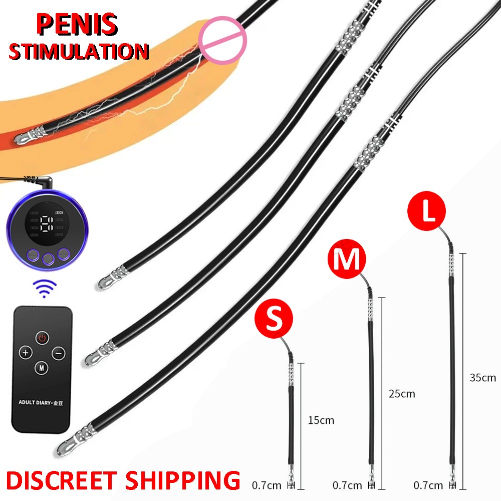 Male Electric Estim Silicone Urethral Sounding Stretcher Penis Plug Bead  Dilator | eBay