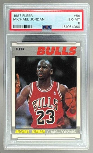151054360 Michael Jordan 1987 Fleer #59 PSA 6