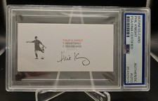 Biglietto da visita NIKE fondatore PHIL KNIGHT firmato AUTO PSA/DNA Cristiano Ronaldo 