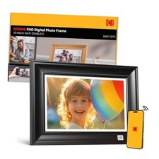 WiFi Digital Picture Frame, 1920 x 1200 HD Touchscreen Digital Black-Wood