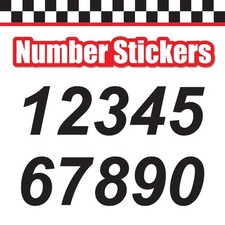 3x 3 Digit Custom Single Number Stickers Decal Locker Door Mailbox Arial Italic