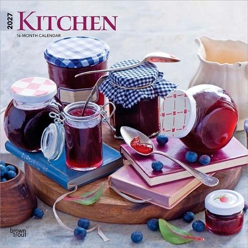 Kitchen 2027 12 X 24 Inch (Hanging) Monthly Square Wall Calendar Plastic-Free Browntrout - Image 3