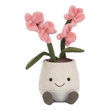 Cute Pink Orchid Plush Toy – Soft Stuffed Flower Doll