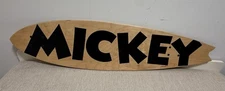 Disney Ethan Allen Mickey Wooden Surfboard Wall Decor 40 Inches