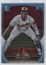 2023 Bowman Draft Chrome Sky Blue Refractor Mac Horvath #BDC-90 06l3