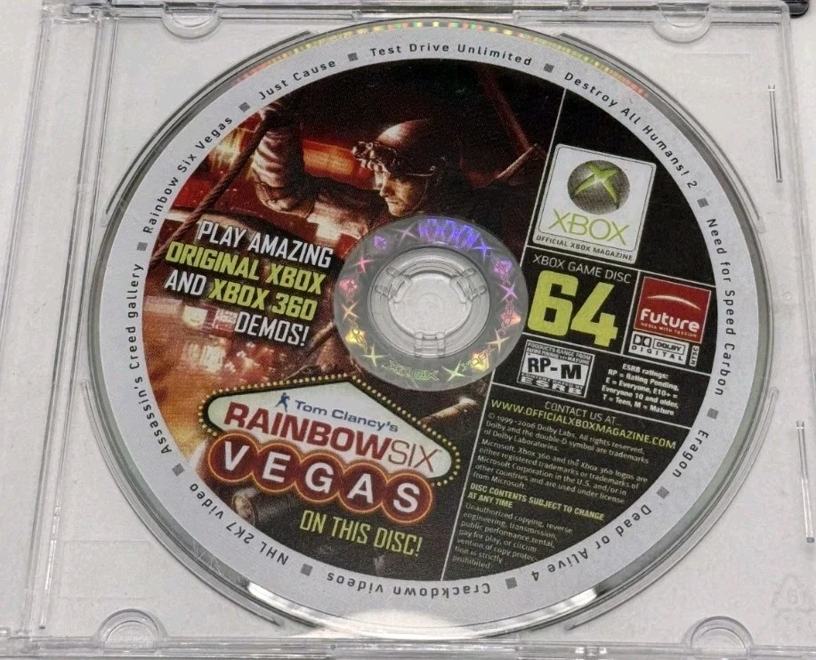Official Microsoft Xbox Magazine Demo Disc 39 Conker & 64 RAINBOW SIX Mint Discs - Image 3 of 4