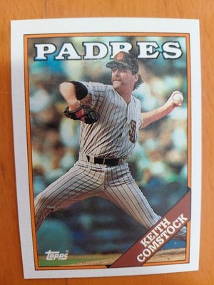 1988 Topps Keith Comstock ERROR (Padres In White, Not Blue) Baseball Card #778
