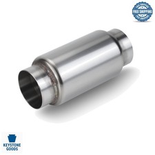 3-inch Stainless Steel Exhaust Resonator Muffler For Improved Sound Perform...