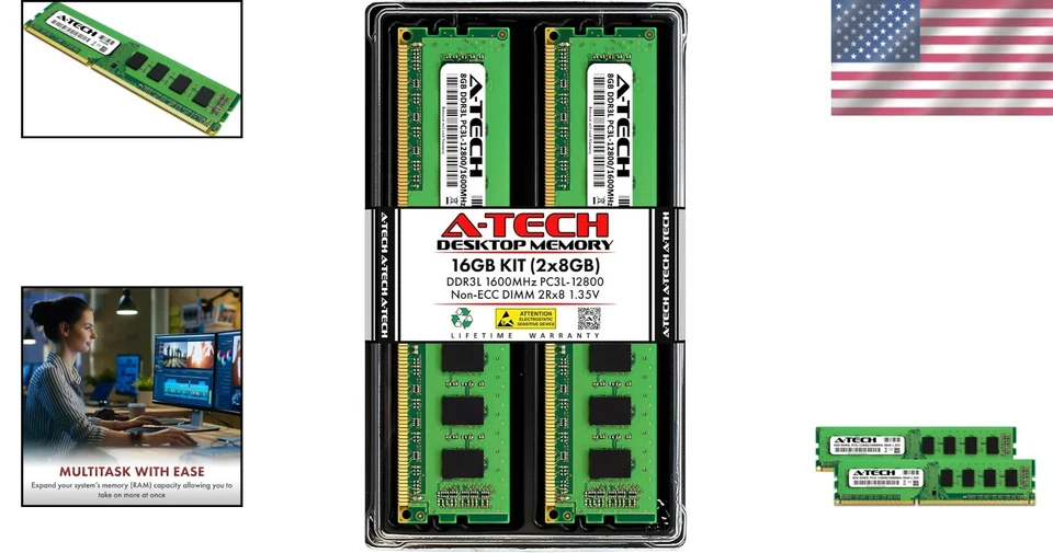 A-Tech 16GB PC3L-12800 DIMM Memory - Image 2 of 4