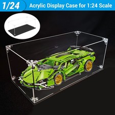 Acrylic Display Case Clear Plastic Box Dustproof For 1:24 Collectibles Car Model
