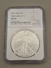 2021 American Silver Eagle NGC MS69 Eagle Landing T-2
