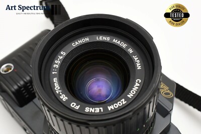 N Mint] Canon T70 + NFD 35-70mm f3.5-4.5 Zoom MF Lens + Flash