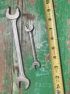 Vintage Blue Point Supreme S-2428 & S-1214 Open Ended Wrenches USA