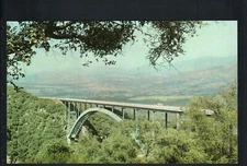 SANTA BARBARA, CA * SANTA INEZ VALLEY ~ COLD SPRING CANYON BRIDGE * UNPSTD 1950s