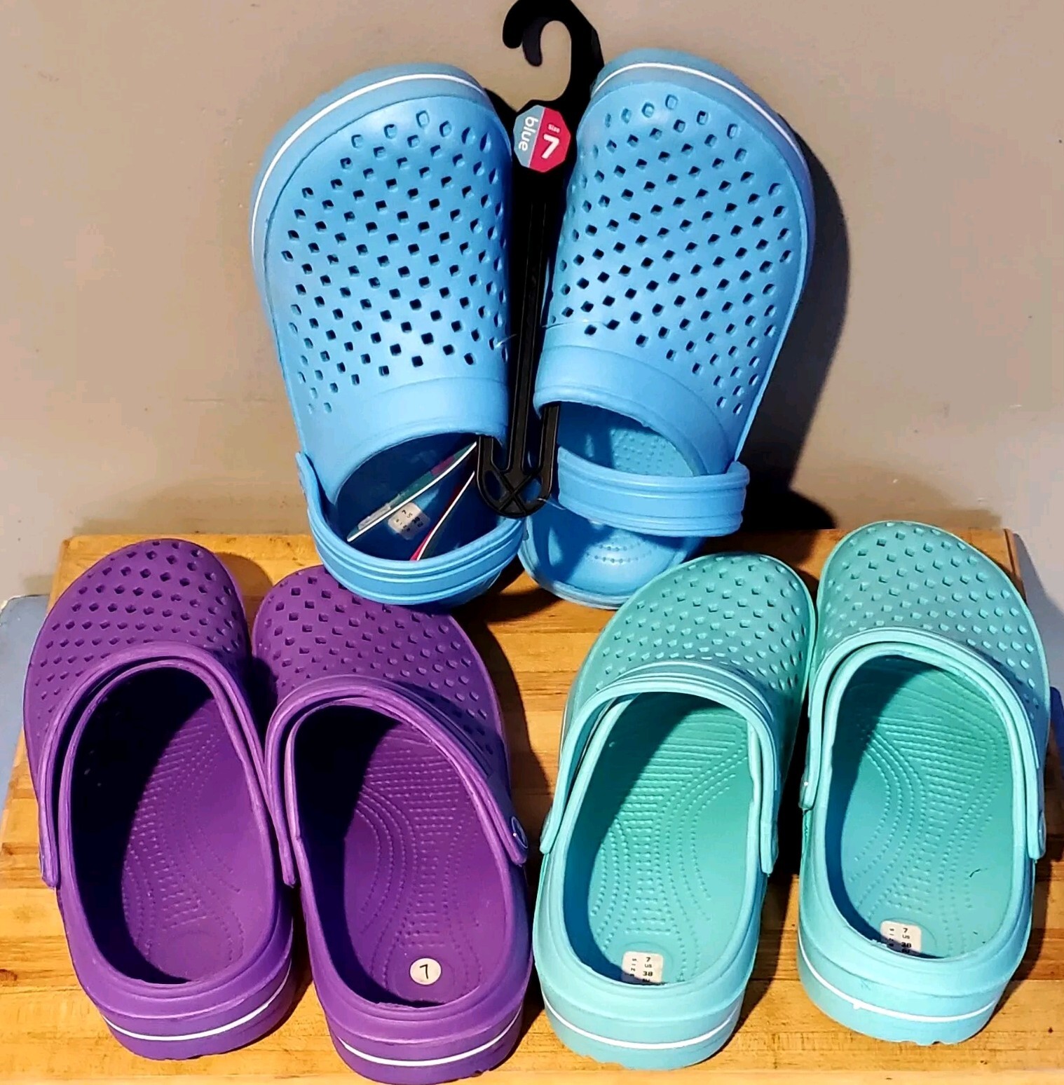 Lotto di 3 paia scarpe zoccoli donna taglia 7 senza marchio comode leggere