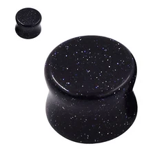 PAIR Organic Natural Stone Ear Gauges Ear Plugs Double Flared Piercing 2g-5/8"