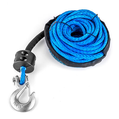 WEISEN 5/16'' x 50' Synthetic Winch Rope Hook Stopper Set 12000LB For Can am X3
