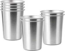 Stainless Steel Cups for Kids - 8 Pack, 6 Oz, BPA Free, Shatterproof
