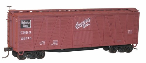 Coche de carga Accurail (HO) #41011 CB&Q 40' madera 8 paneles #132576 - KIT | Zustand: New