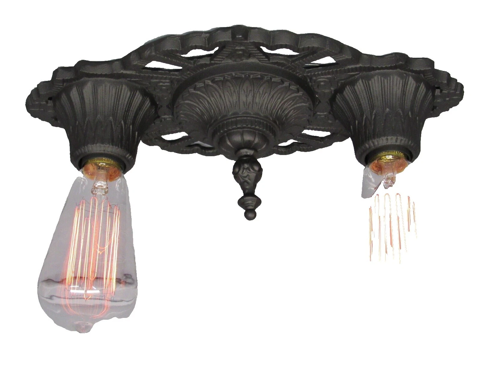 Hierro Fundido Negro Art Deco Antigüedades arquitectónicas y para Jardín