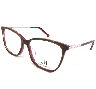 Carolina Herrera Eyeglasses Frames VHE758K COL.06BA Pink Red Tortoise 54-16-135