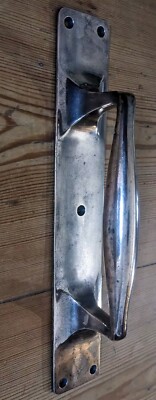 Großes Paar Türgriffgriffe viktorianischer/edwardianischer Stil Bronze 12 Zoll/30 cm