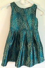 Emerald Green 4T Party Dress Formal Shimmer Children's Place Wedding Full Sweep