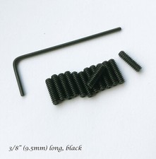 Steg Sattel H&ouml;he Schrauben, Medium 3/8" f&uuml;r USA Standard Strat 1986-2007, schwarz