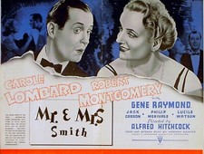 MR AND MRS SMITH 1941 Alfred Hitchcock - Carole Lombard TRADE ADVERT