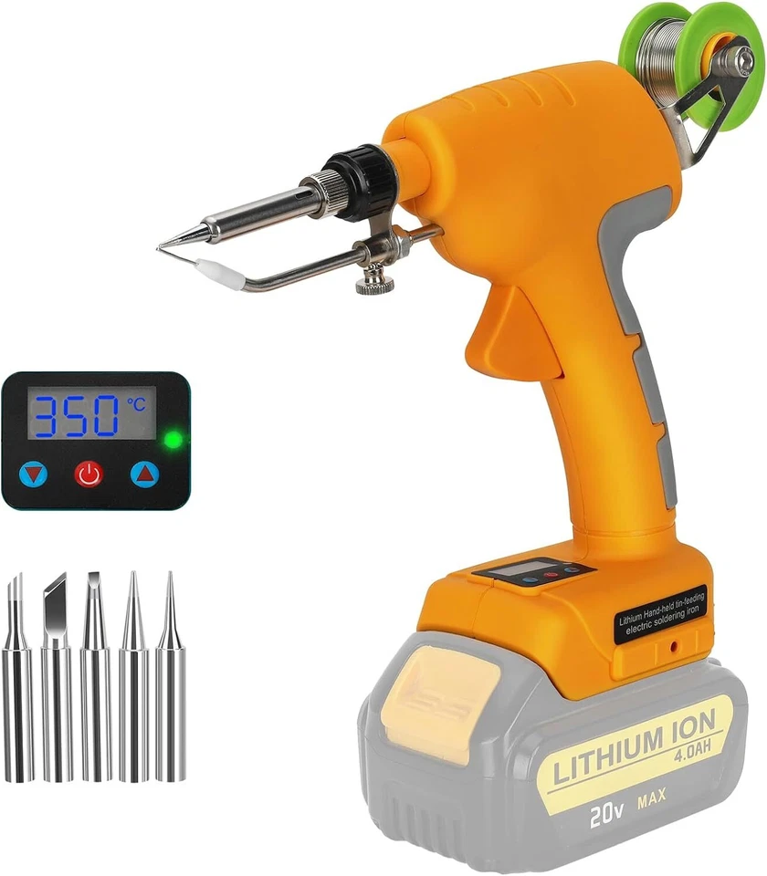 JHJQZCYG Cordless Solder Iron Gun For DeWALT 20V Li-ion Battery Portable Welding Tools