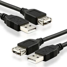 USB extension Cable, 3/6/10/15/33ft USB 2.0 Cord AM-AF for DVD Player Laptop Lot