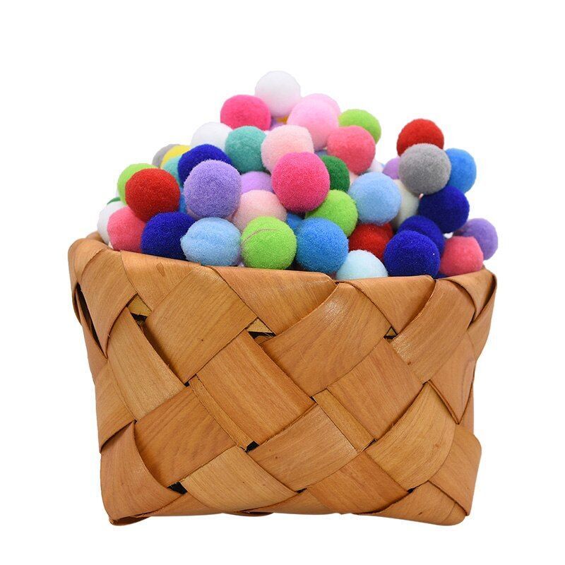 Soft Mini Pom Poms Balls Fluffy Handmade Art Crafts Plush Balls DIY Décor  100pcs