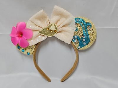 Flowers Moana Inspired Minnie Mouse Ears Mickey Seashell Wave
