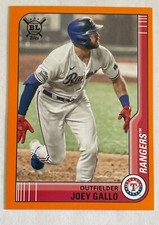 TOPPS 2021 BIG LEAGUE JOEY GALLO #130 ORANGE TEXAS RANGERS BASEBALL CARD