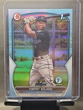 2023 Bowman 1st Edition Sky Blue #72 Yoffry Solano Miami Marlins 1st Bowman