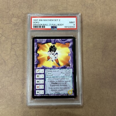 Graded PSA 9 1997 Ani-Mayhem Set 2 Goku Dragon Ball Z-Full Body | eBay