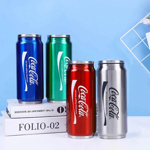 500ML Stainless Steel Coca Cola Thermos Insulated Water Bottle Travel Mug Cup