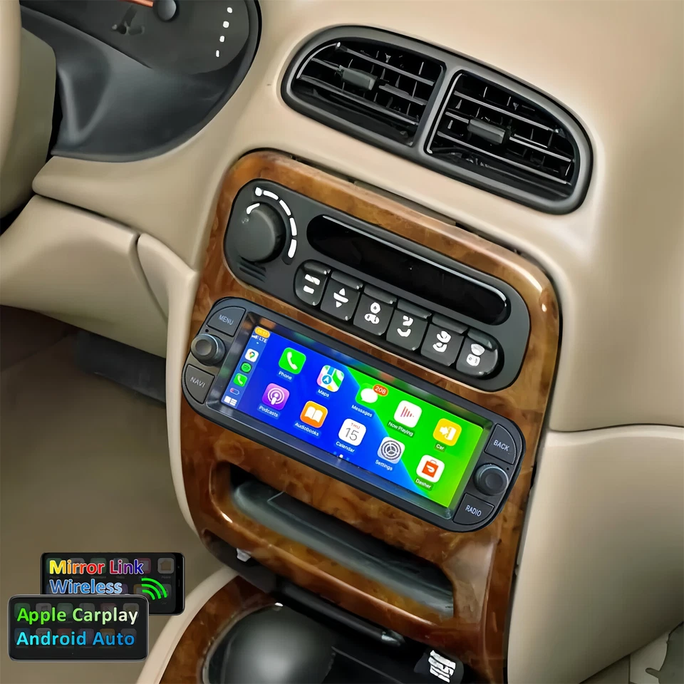 For Chrysler Concorde 2002 2003 2004 Android 15 CarPlay Car Stereo Radio GPS Nav Foto 3 de 4