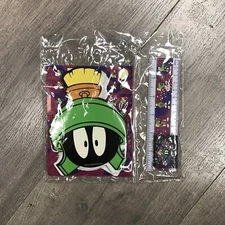 Vintage Looney Tunes 90s Marvin The Martian School Supplies Set Used Read Descr