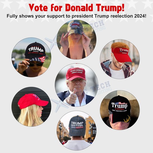 Donald Trump's Flag Embroidered USA Flag MAGA Cap Crew Socks Lapel Pin Wristband - Picture 6 of 23