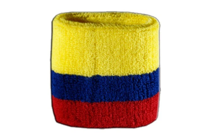 DIGNI Schweißband Fahne Flagge Kolumbien 7x8cm Armband für Sport