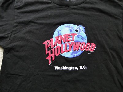 T-shirt Planet Hollywood Washington DC, Noir, Taille L Homme - Très Bon état