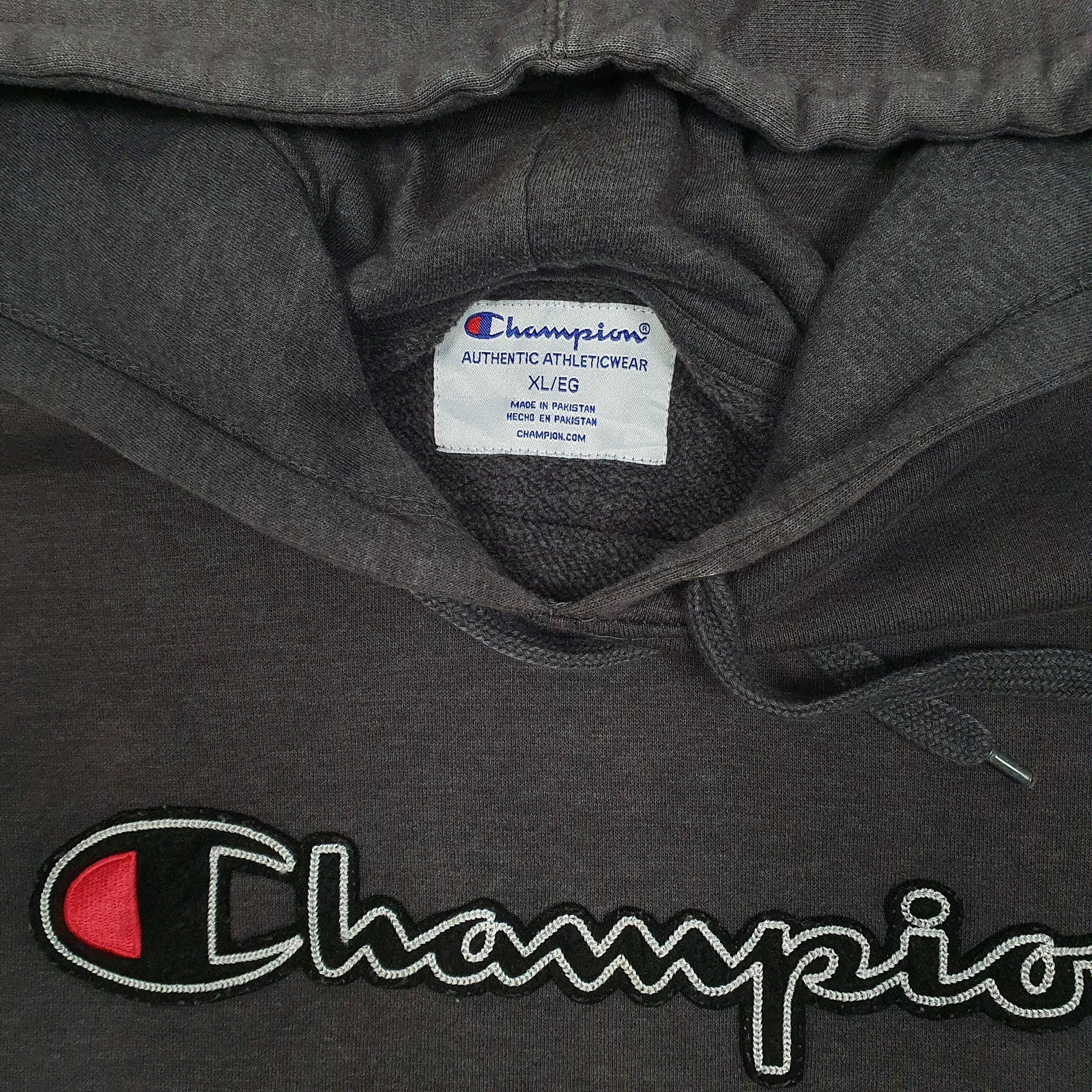 CHAMPION Hoodie Cotton Blend Jumper Sweatshirt Mens XL image 2