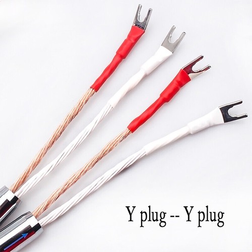 HiFi 5 AWG OCC Loudspeaker Wire Cable Cord with Banana Spade Connector Plug - Picture 12 of 12