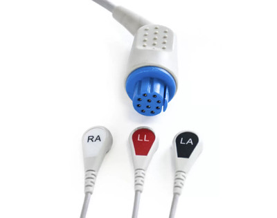 Datex Ohmeda ECG EKG Cavo Cardiocap 5 10 Pin 3 Lead Snap - Foto 11
