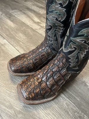 Dan Post Genuine Caiman Cowboy Boots Size 8 EW