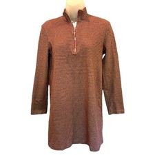 Zara Retro 1/4 zip Houndstooth Mod Fitted Longsleeve Dress FALLL🍂🍂