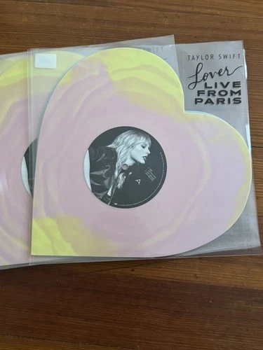 Taylor Swift Lover (Live From Paris) Heart Shaped Vinyl New Sealed
