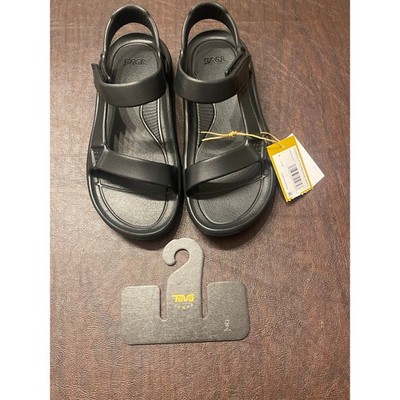 NWT Teva Black Hurricane Drift Sandals Kids Size 4 Lightweight Everyday Water